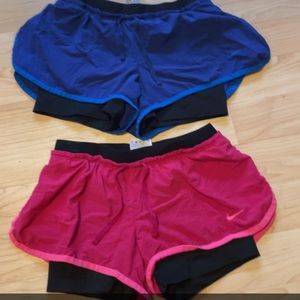 athletic shorts built in spandex